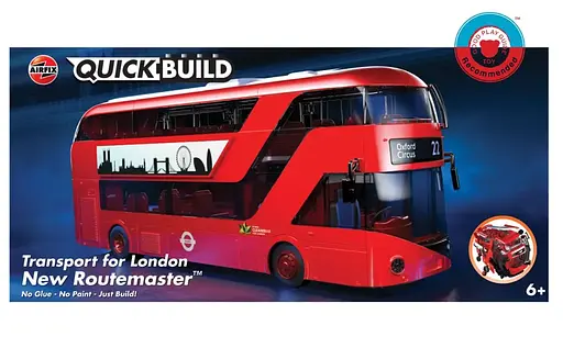 Конструктор Airfix дитячий автобус QUICKBUILD F22 Raptor червоний J6050 - фото 2