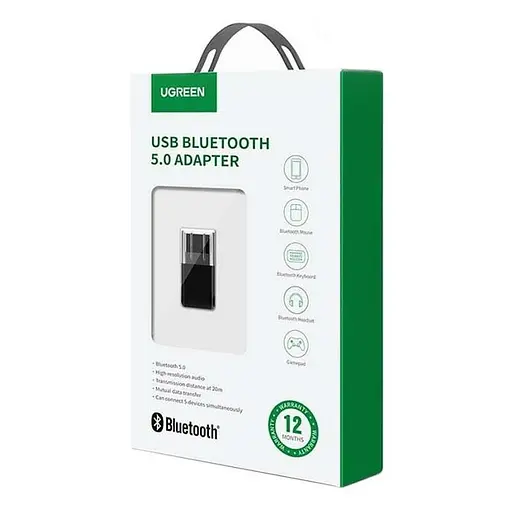 Bluetooth-адаптер Ugreen CM390 USB Bluetooth 5.0 Adapter (80889) - фото 2