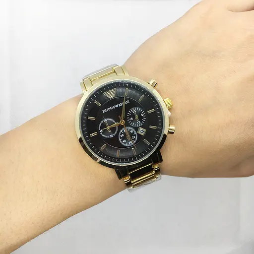Наручний годинник чоловічий No Brand Emporio Armani Золотистий (IBW375YB) - фото 5