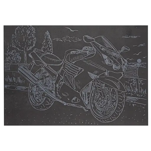 Гравюра А5 "Мотоцикл-3" ГрА5с-19 эконом вариант в пакете 21 х 14,8 см
