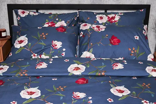 Комплект постільної білизни Moon&Star Полісатин Premium Bush Peony King Size 220x240 см наволочки 4х70х70 см - фото 2