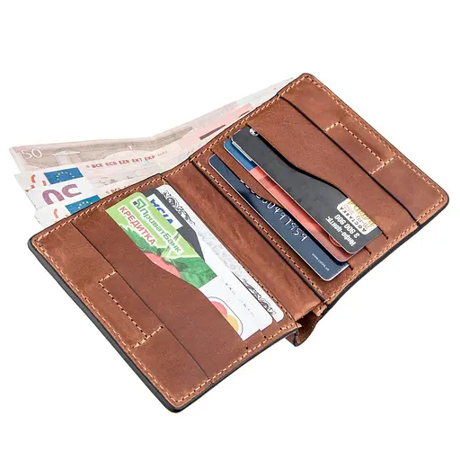 Кожаный портмоне Grande Pelle 10х9.5х1.5 см acs0015763 - фото 3