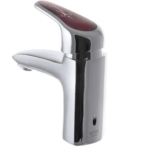 Змішувач для умивальника CRON MAGIC 001 червона ручка (CR0143) - фото 2