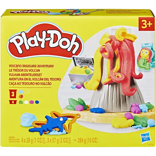 Набір для творчості Hasbro з масою для ліплення Play-Doh Вулканічна пригода зі скарбами (F8789)