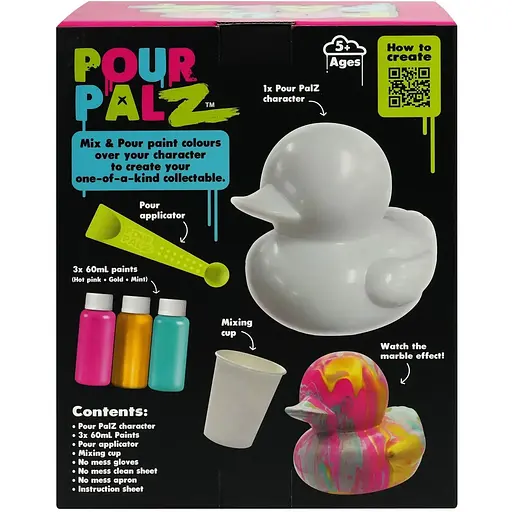 Набор для творчества ToyMonster Pour Palz Флюид Арт Утенок Золотая феерия (GS-G26261B) - фото 6