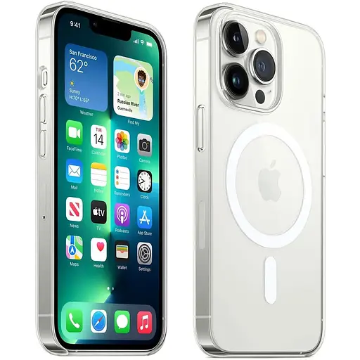 Оригинальный противоударный чехол Apple Clear Case MagSafe для iPhone 13 Pro (6.1") Прозрачный (MM2Y3ZM/A) - фото 8