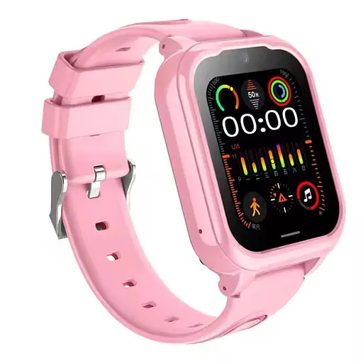 Дитячий смарт-годинник Smart Watch D38-X1 з SIM-картою GPS прослуховуванням відеодзвінком 4G Play Market рожевий - фото 4