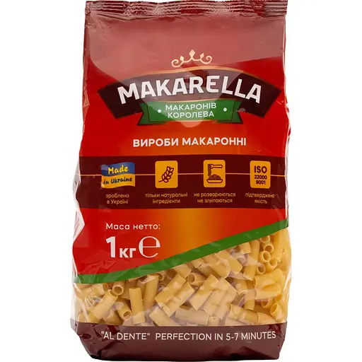 Макаронні вироби Makarella Трубочка рифлена 1 кг - фото 1