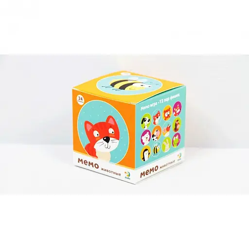 Детская настольная игра Мемо "Животные" DoDo 300145, 12 изображений