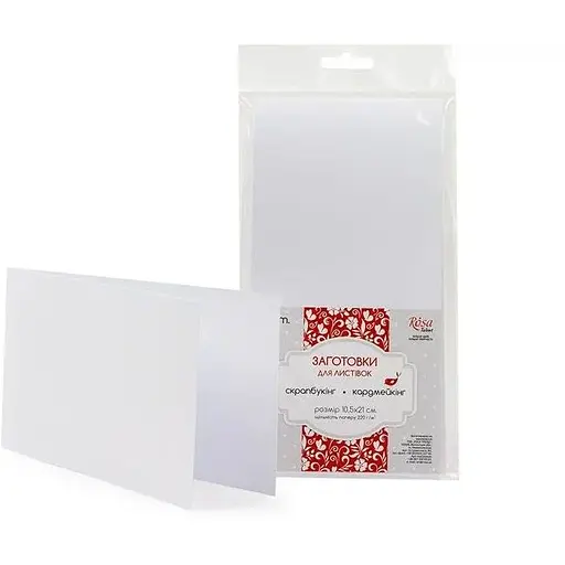 Набор листовочных заготовок 10.5×21см 5шт 220г/м² Rosa Talent - фото 1