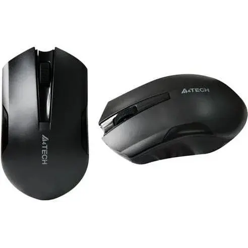 Миша A4Tech G3-200N чорний USB бездротова оптична (сенсор V-Track) 1000 dpi 3 кнопки 1xAA - фото 1