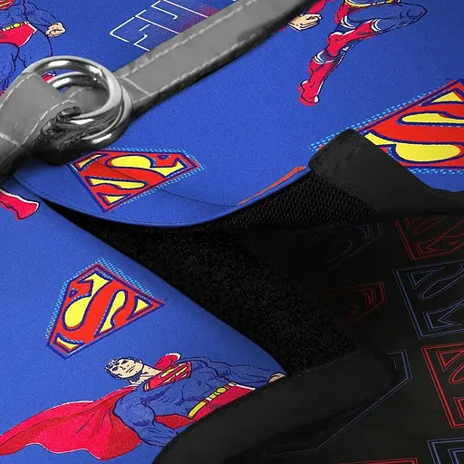 Шлея для собак Waudog Clothes м'яка з QR паспортом, малюнок "Сила Супермена", S1 - фото 3