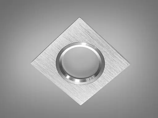 Квадратний точковий світильник серія Аluminium, матовий хром - фото 1