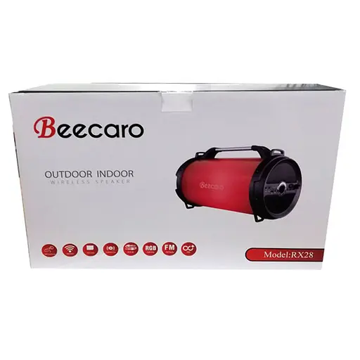 Колонка бездротова Beecaro RX28 18 Ватів RGB підсвітка ФМ-радіо - фото 9