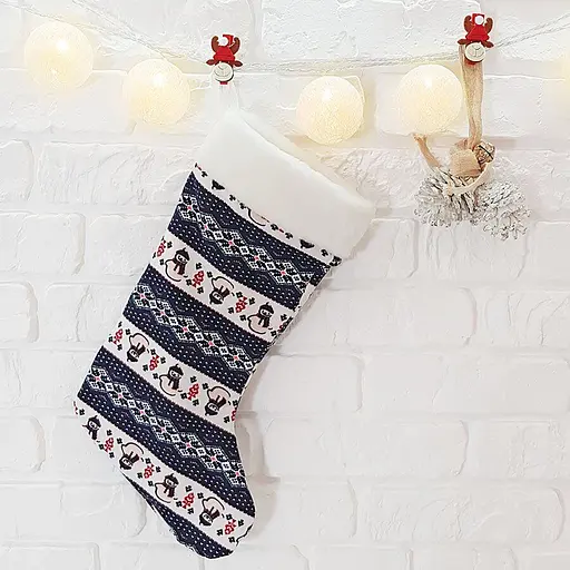 Чобіт новорічний подарунковий сніговики 37см - фото 2