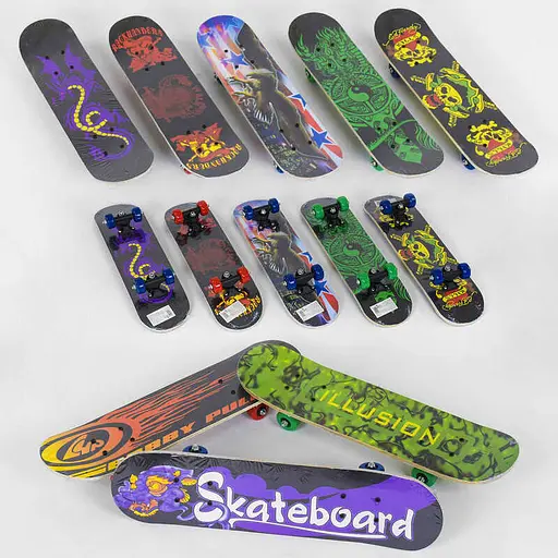 Скейт, F22224, колеса диаметр 5 см, PVC, длина доски 60 см (в ассортименте) - фото 2