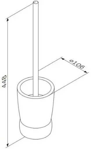 Стійка з туалетного щіткою AM PM Sensation A3033200, Хром - фото 2