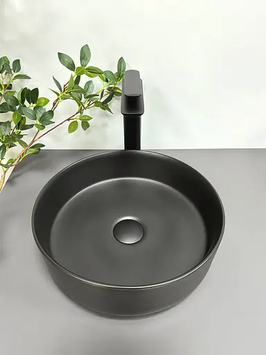 Умивальник VBI Prato black matt накладний VBI-011401, Чорний - фото 3