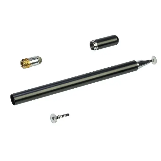 Стилус ємнісний, високоточний Jot Pro з магнітом, металевий, із запасним наконечником, чорний - фото 1