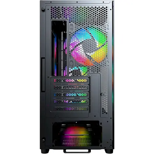 Корпус Montech X5M, Black, Mid Tower, без БЖ, для Micro ATX / Mini ITX, 1xType-C / 1xUSB 3.0 / 1xUSB 2.0, макс. CPU - 165 мм / GPU - 405 мм, 4x120 мм ARGB, бічна панель із загартованого скла - фото 7