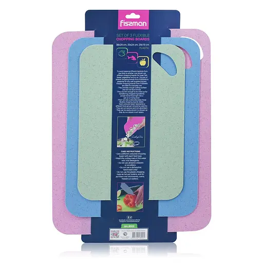 Набір з 3 гнучких обробних дощок Fissman 38 х 27 см, 33 х 24 см, 29 х 19 см (8002) - фото 7
