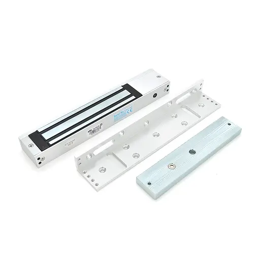 Электромагнитный накладной замок ES-280TLED + уголок H-280L с усилием 280 кг, 12В/NC, 250x148мм - фото 1