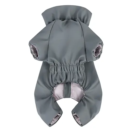 Дощовик для собак Waudog Clothes, водонепроникний, L55, В 77-79 см, С 50-55 см, сірий - фото 3