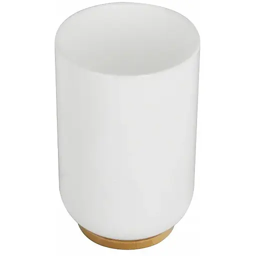 Стакан для ванной комнаты RJ Poznan пластик/дерево white RJAC025-05WO белый - фото 1