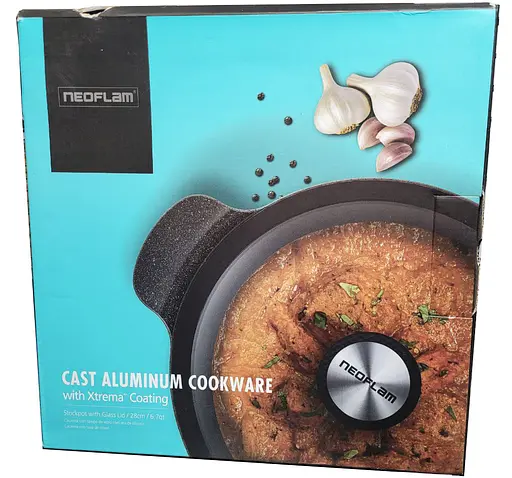 Кастрюля со стеклянной крышкой Neoflam EK-OT-C28I Marble с мраморным покрытием 28см - фото 9