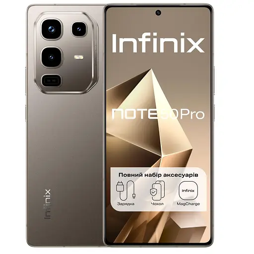 Смартфон Infinix Note 50 Pro X6855 12/256GB Titanium Grey - фото 4