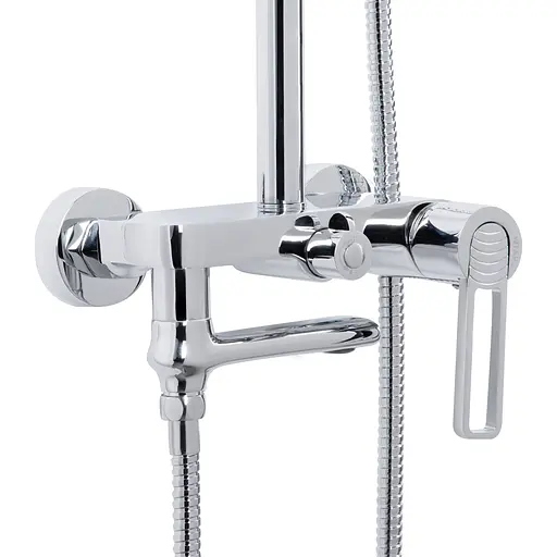 Душова система універсальна Qtap Taurus на три споживача (з виливом) QTTAU111CRM45665 Chrome, Хром - фото 4