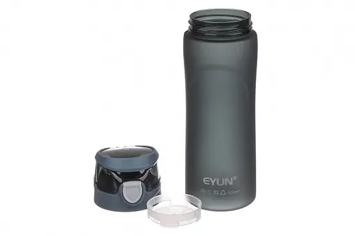 Пляшка для води спортивна Laprida EYUN пластикова 600 мл сіра (67-2816) - фото 4