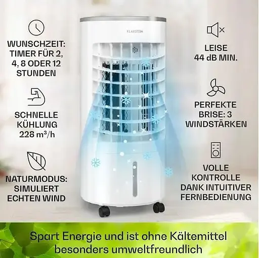 Охолоджувач повітря Klarstein Skypillar 3-в-1 228 м³ Білий (10035794) - фото 5