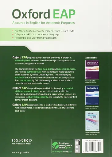 Oxford EAP. Advanced/C1. Student's Book and DVD-ROM Pack - фото 2
