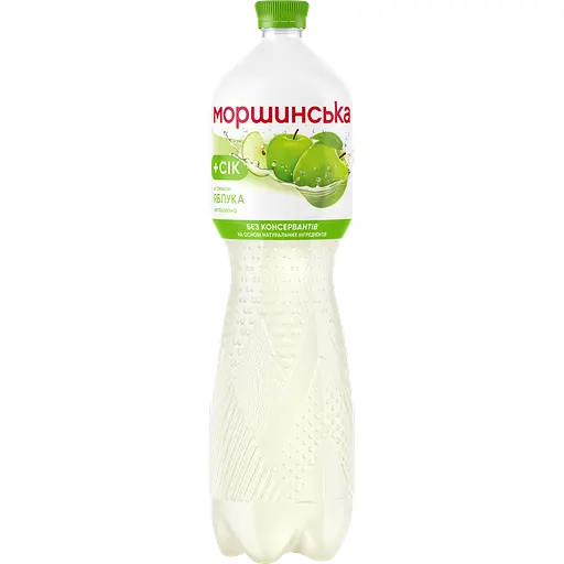 Напій Моршинська зі смаком яблука негазований 1.5 л - фото 1