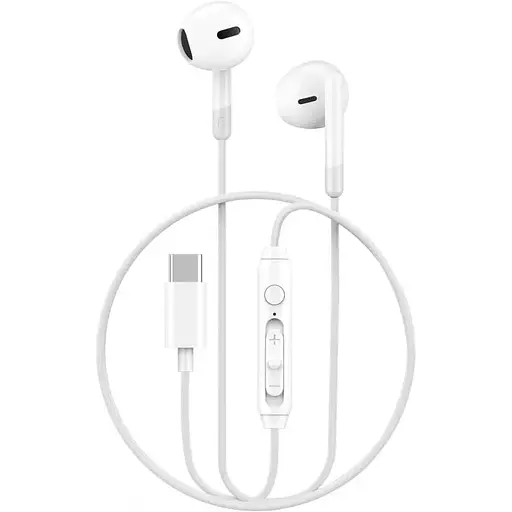 Навушники Wiwu EB314 Type C Wired Earphone білі - фото 1
