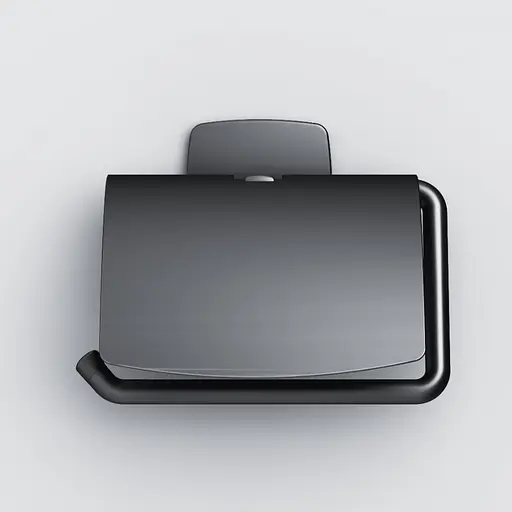 Держатель туалетной бумаги с крышкой AM.PM Gem black A90341422 Черный матовый - фото 5