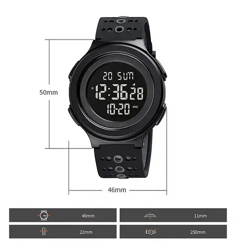 Наручний годинник чоловічий Skmei 1733 Black Black, 1733BKBK (18459) - фото 8