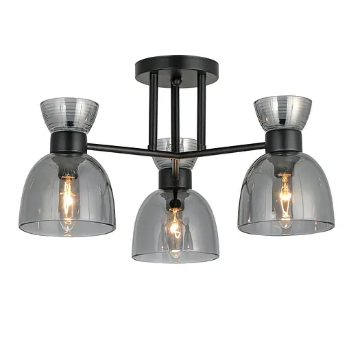 Люстра Ardero BL1230-1 MARSEILLE під лампу чорний - фото 1