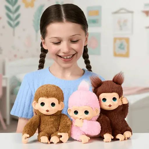 Інтерактивна іграшка Moose Little Live Pets Мавпеня Луна Лемон рожева (26764) - фото 10