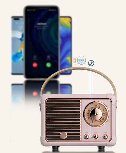 Портативная колонка TWS Retro HM11 Green - фото 5