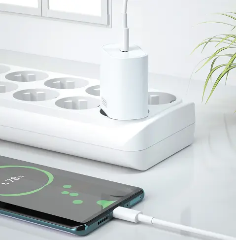 Зарядное устройство комплект с кабелем XO L91 Type-C to Type-C PD 25 W Белый - фото 4