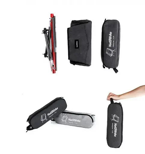 Туристическое раскладное кресло Naturehike YL05 NH18Y050-Z (Черное) - фото 6