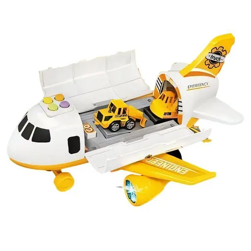 Самолет HS 8009 A, звук, свет, инерция, подвижная платформа, 2 машинки