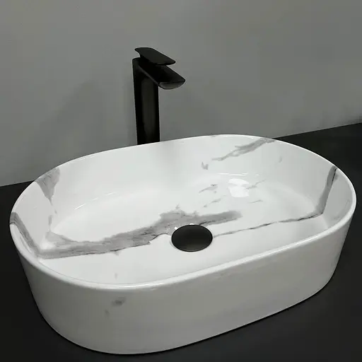 Умивальник VBI Verona 50 marble nature накладний VBI-011311, Мармур - фото 2