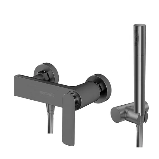 Смеситель для душа Kohlman Experience graphite настенный KPL-QW120EG Графит - фото 1