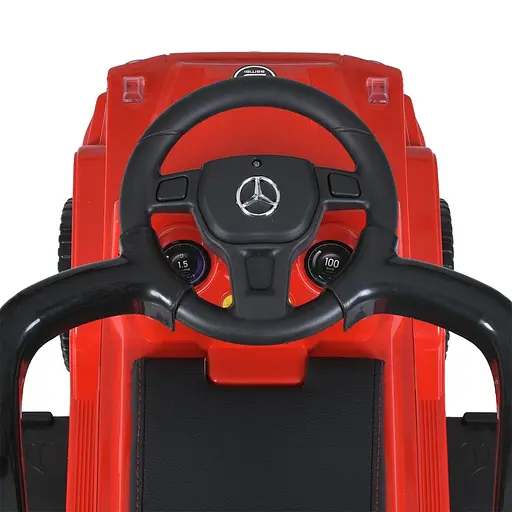 Дитяча каталка-толокар M 5046L-3 червоний, з батьківською ручкою - фото 3