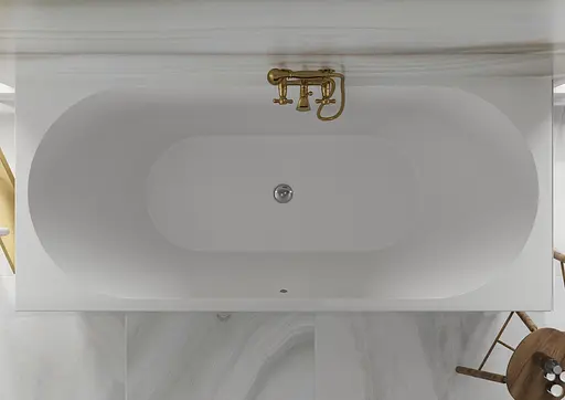 Ванна Mraggo Tasmana глянцевая из литого мрамора 1800x800x485 00312901 Белый - фото 4