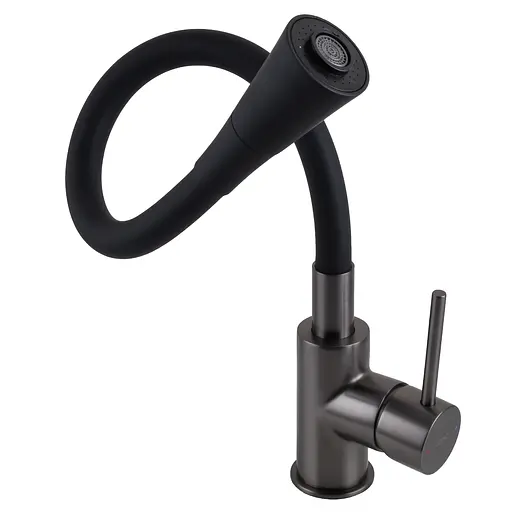 Змішувач для кухні TOPAZ LOFT TLF 8854-H39-GP-B01 латунний для мийки з керамічним картриджем D35 - фото 6