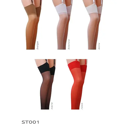 Классические чулки под пояс Passion с широкой резинкой ST001 1/2 nero - фото 4